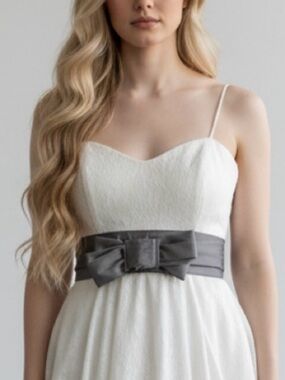 NWT-COTY COLLECTION (brand new) cream and gray dress